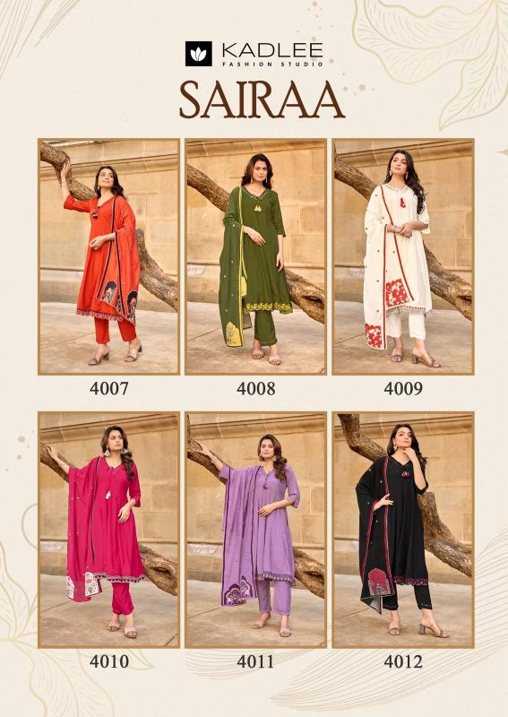Kadlee sairaa 3pcs wholesale ladies kurtis in surat